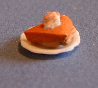 Dollhouse Miniature Pie Slice Pumpkin